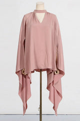 Ambrea Shawl Ruch Cutout Pants Set - TEVQA