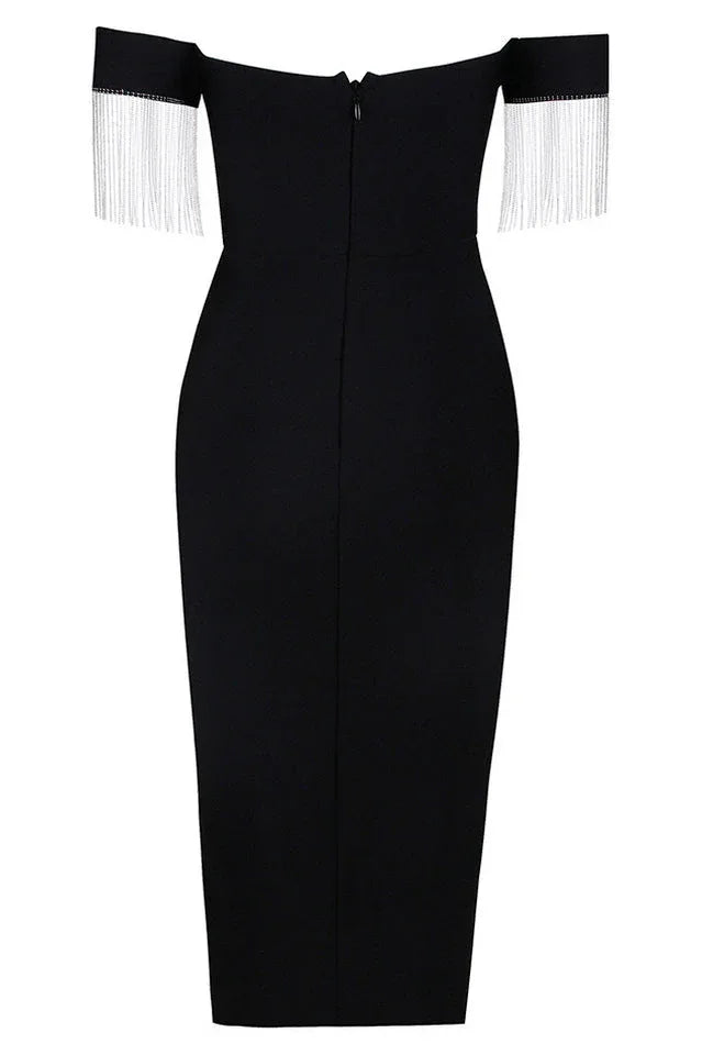 Strapless Velvet Bandage Dress - View 9 | TEVQA