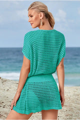 Women’s Boho Crochet Knit Beach Cover Up - TEVQA