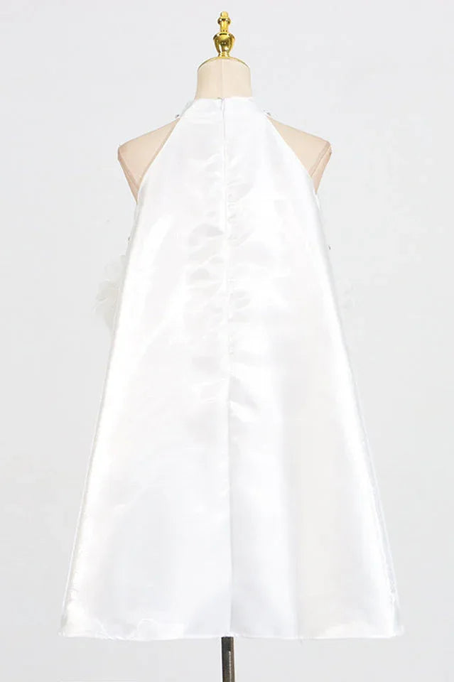 Princess mini dress with floral appliqués - View 11 | TEVQA