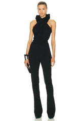 Backless Hooded Jumpsuit With Slip Pockets - TEVQA