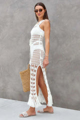 Knit Maxi Cover Up Dress - View 6 | TEVQA