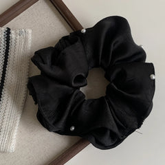 Oversized Pearl Satin Scrunchie (5.5 Inch)