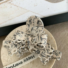Textured Lace Bow Acetate Hair Claw (3.7 Inch) - TEVQA