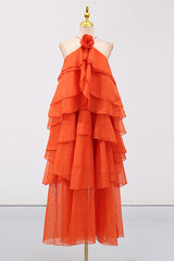 Sibley Halterneck Tiered Ruffle Maxi Dress | Dress In Beauty