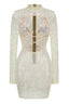 Long Sleeve Embellished Evening Dress - View 7 | TEVQA