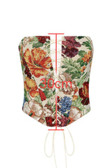 Floral Tapestry Corset Top - View 6 | TEVQA