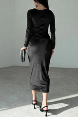 Joanna Velvet Midi Dress - View 11 | TEVQA