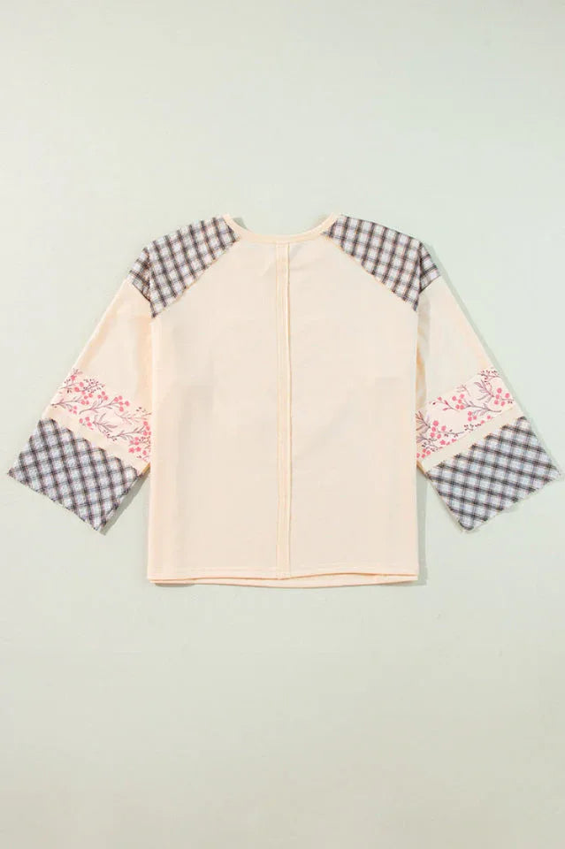 Sage Green Patchwork Heart Top - View 9 | TEVQA