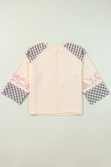 Sage Green Patchwork Heart Top - View 9 | TEVQA