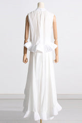 Ruffled Waist Halter Top + Maxi Skirt Set | Dress In Beauty