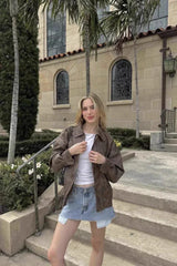 Vegan leather bomber jacket - View 14 | TEVQA