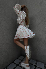 Strawberry Print Skirt Set - View 12 | TEVQA