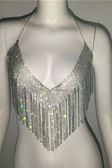 Metallic Rhinestone Top | Dress In Beauty