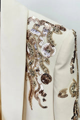 Kallie Sequin Embellished Blazer Mini Dress - View 10 | TEVQA