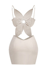 Alma Flower Detail Cut Out Midi Dress | Dress In Beauty