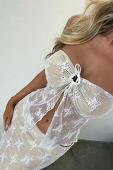 Floral lace top and skirt set - View 8 | TEVQA