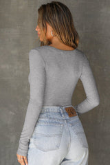 Henley Long Sleeve Top | Dress In Beauty