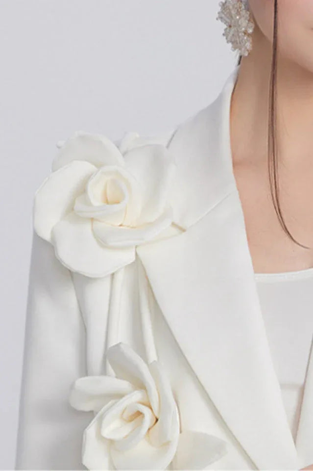 Bethany Flower Blazer Dress - View 6 | TEVQA