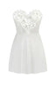 Sweetheart Neckline Mini Dress with Rosette Detail - View 6 | TEVQA