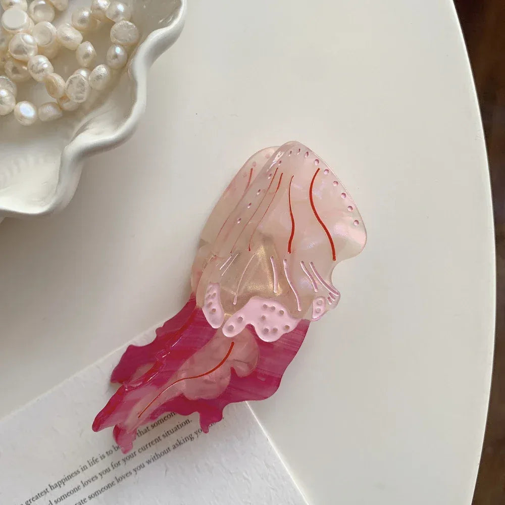 Ethereal Acetate Jellyfish Hair Claw Clip - View 6 | TEVQA