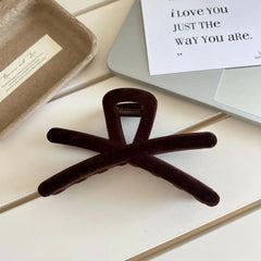 Large Velvet Flocked Hair Claw Clip - View 9 | TEVQA