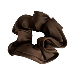 single brown satin scrunchie