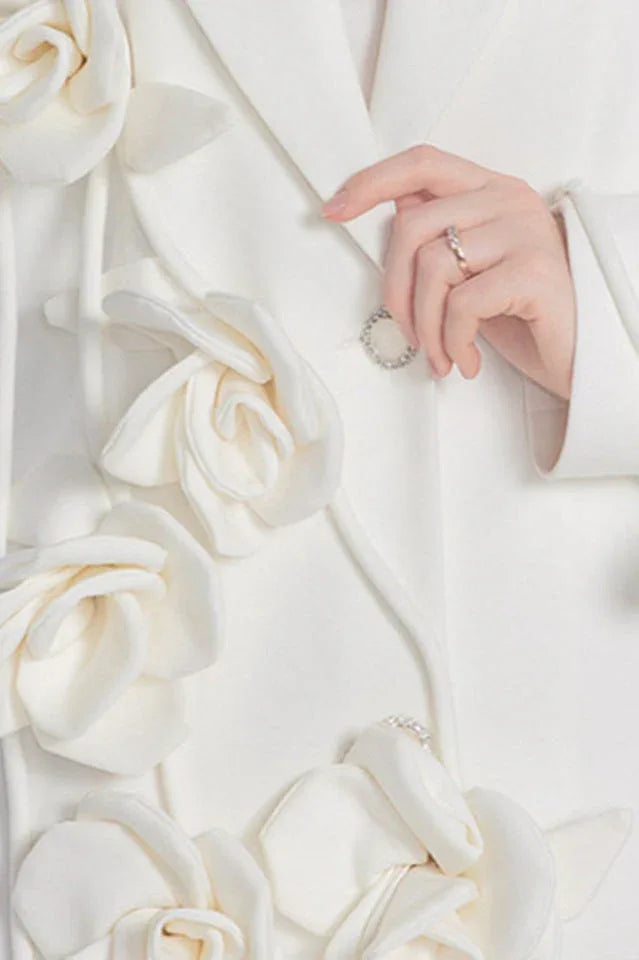 Bethany Flower Blazer Dress - View 7 | TEVQA