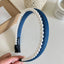 Classic Pearl Denim Headband - View 6 | TEVQA