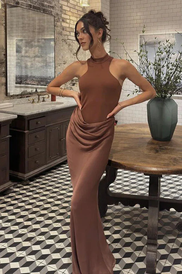 Vera Asymmetrical Cut Out Maxi Dress - TEVQA