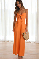 Knot Front Wide Leg Cami Jumpsuit | Dress In Beauty