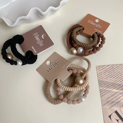 4-Pack Stackable Hair Tie Set with Spiral Coils