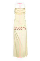 Blaise Yellow Satin Maxi Dress | Dress In Beauty