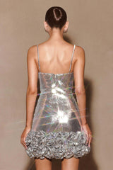 Faye Sequin Flower Mini Dress | Dress In Beauty
