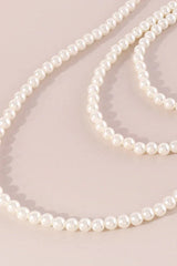 Megan Pearl Body Chain Bra - Statement Shoulder Bib Necklace & Bridal Cape Jewelry - TEVQA