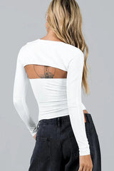 White Two Piece Bolero Tube Top Set - TEVQA