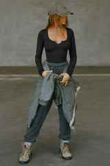 Henley Long Sleeve Top | Dress In Beauty