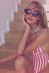 Stripe One Piece Swimsuit - Dress In Beauty