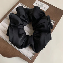 Oversized scalloped satin scrunchie - View 9 | TEVQA