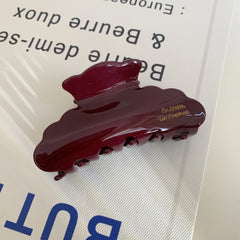 3.4 Inch Wavy Acetate Hair Claw - Minimalist Cloud Shape Clip