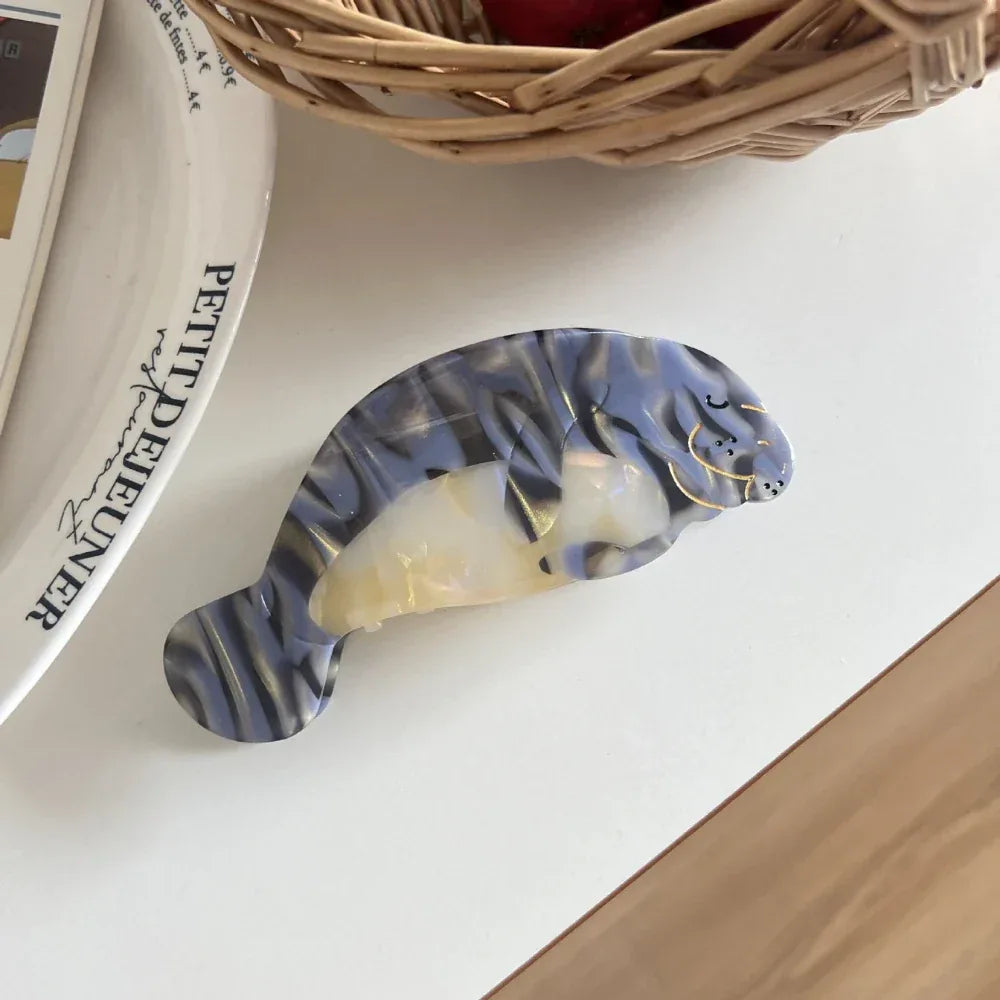 Large Acetate Sailfish Hair Claw Clip - View 14 | TEVQA
