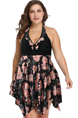 Plus Size Tankini Swimsuit with Skirt - View 11 | TEVQA