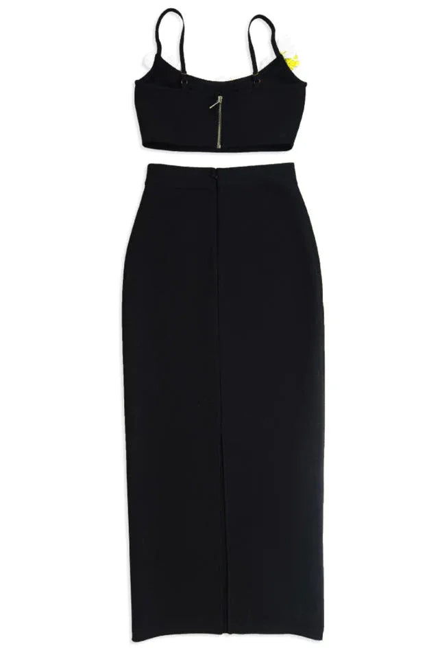 Floral Detail Two Piece Maxi Dress - View 6 | TEVQA