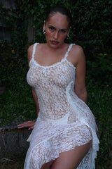 White Lace Maxi Dress - View 19 | TEVQA
