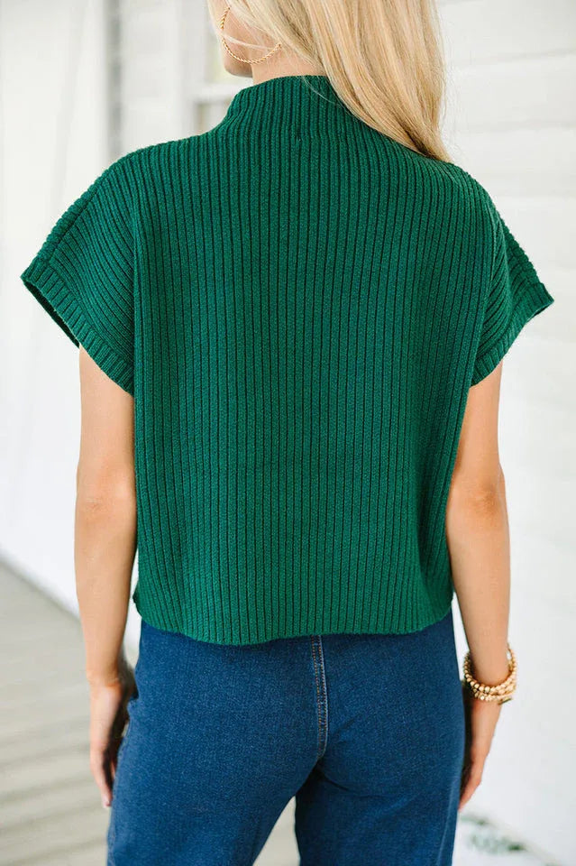 Apollo Short Sleeve Knit Sweater - TEVQA