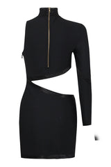 Nude One Shoulder Cutout Bandage Dress | Dress In Beauty