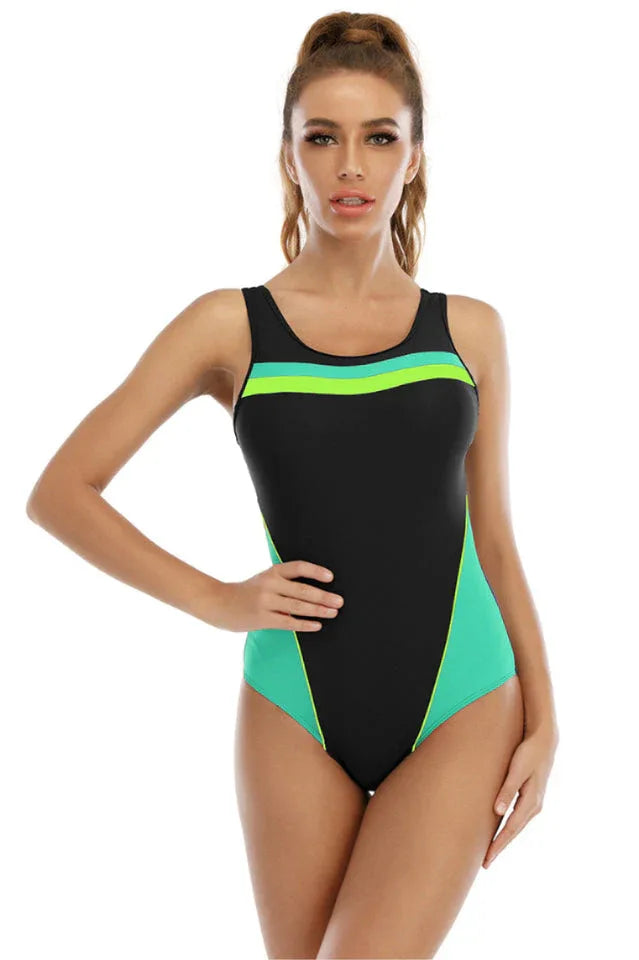 Athletic one piece swimsuit - View 13 | TEVQA