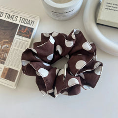 Oversized Ruffled Polka Dot Scrunchie (4.3 Inch)