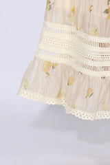 Floral Maxi Dress with Puff Sleeves - View 12 | TEVQA