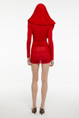 Arina Long Sleeve Plunge Mini Dress | Dress In Beauty